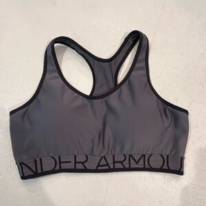 Charcoal Gray under Armour pull over sports bra. GUC!